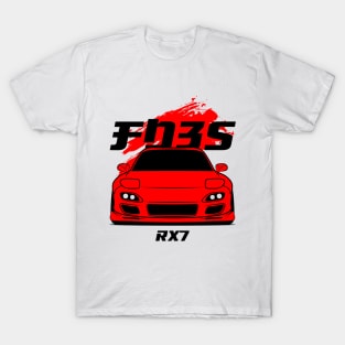 Front red rx7 fd3s T-Shirt